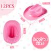 Hercicy 12 Pcs Pink Cowboy Hats Kids Toddler Cowgirl Hat for Boys Girls Child Baby Costume Accessories Western Birthday Party Supplies view 2