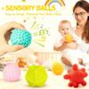 ELLECK Baby Montessori Sensory Toys for 0-6 6-12 Months, Teething Toys for Babies 0 3 6 9 12 18 Months, Infant, Newborn Rattle Teether, Blocks, Soft Stacking Rings, Ideal Baby Boy Girl Gifts Set view 3