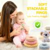 ELLECK Baby Montessori Sensory Toys for 0-6 6-12 Months, Teething Toys for Babies 0 3 6 9 12 18 Months, Infant, Newborn Rattle Teether, Blocks, Soft Stacking Rings, Ideal Baby Boy Girl Gifts Set view 4