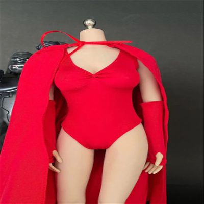 1/6 Scale Cape Cloak Red Combat Suit Clothes for 12inches Female Soldier Action Figure Doll (B)
