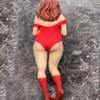 1/6 Scale Cape Cloak Red Combat Suit Clothes for 12inches Female Soldier Action Figure Doll (B) view 2