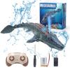 fromeasy Remote Control Dinosaur Toys for Kids 3 4 5 6 7, Mosasaurus Diving Toys RC Boat with Light and Spray Water for Swimming Pool Lake Bathroom Ocean Protector Bath Toys view 1