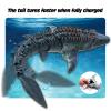 fromeasy Remote Control Dinosaur Toys for Kids 3 4 5 6 7, Mosasaurus Diving Toys RC Boat with Light and Spray Water for Swimming Pool Lake Bathroom Ocean Protector Bath Toys view 4