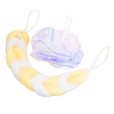 Ruilogod Round Bubble Maker Bathing Bar Pouf Shower Sponges 2Pcs Multicolor (id: fc4 6d1 7c8 482 604
