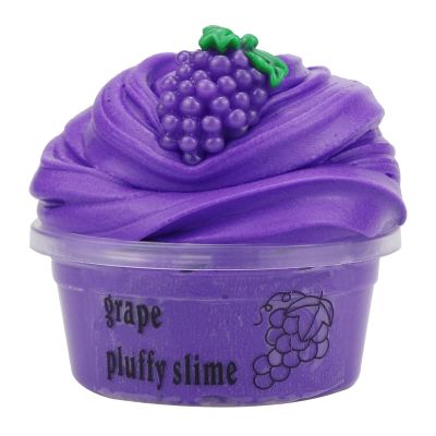 cdar 60ml Butter Slime, Fruit Cherry Clay Toy,Fluffy Stretchy Cloud Slime Toy,DIY Surprise Slime for Kids Party/Stress Relief Toy for Gift Purple Grape