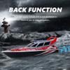 wangch 2.4G Remote Control Boat, Full-Featured Large Size Remote Control Police Patrol Boat, Electric Speedboat Model Boat, Water Toys Gift for Children view 4