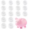 Boao 20 Pieces Piggy Bank Stopper Replacement Piggy Bank Plugs Bulk Rubber Saving Box Stopper(5 Sizes,Clear) view 1