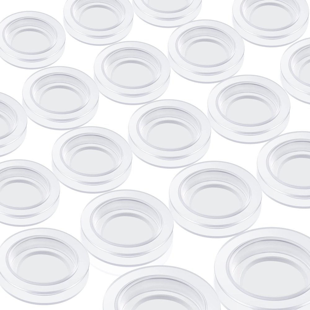 Boao 20 Pieces Piggy Bank Stopper Replacement Piggy Bank Plugs Bulk Rubber Saving Box Stopper(7 Sizes,Clear)