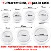 Boao 20 Pieces Piggy Bank Stopper Replacement Piggy Bank Plugs Bulk Rubber Saving Box Stopper(7 Sizes,Clear) view 2