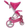 509 Crew Garden Doll Jogger Stroller - Kids Pretend Play, Front Bumper Bar, Swivel Wheels, Safety Harness & Retractable Canopy, Ages 3+ view 2