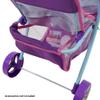 509 Crew Mermaid Twin Doll Stroller - Kids Pretend Play, Retractable Canopy, Easy to Fold for Storage & Travel, 2 Seats, Fits Dolls up to 18'', Ages 3+ view 4