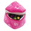 Ultra PRO - Hot Pink D20 Plush Dice Bag - The Perfect Dice Bag for Any RPG Games Like Magic: The Gathering, and D&D, Carry up to 50 Dice in a Stylish Plush Bag and Up Your Game view 1