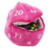 Ultra PRO - Hot Pink D20 Plush Dice Bag - The Perfect Dice Bag for Any RPG Games Like Magic: The Gathering, and D&D, Carry up to 50 Dice in a Stylish Plush Bag and Up Your Game view 2