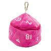 Ultra PRO - Hot Pink D20 Plush Dice Bag - The Perfect Dice Bag for Any RPG Games Like Magic: The Gathering, and D&D, Carry up to 50 Dice in a Stylish Plush Bag and Up Your Game view 3