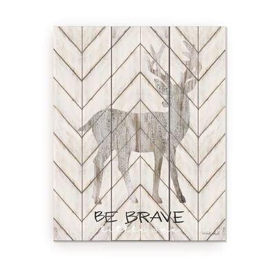 Be Brave Little One Buck Deer Nursery Sign Wall Sign Decor Kid's Room 24x30