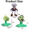 JHESAO 3 PCS Plants and Zombies Plush Plants Sets Zombies Toy Pea, 1 2 Stuffed Soft Gatling Pea Doll, Newspaper Zombie PVZ Plush Figure Doll New view 3
