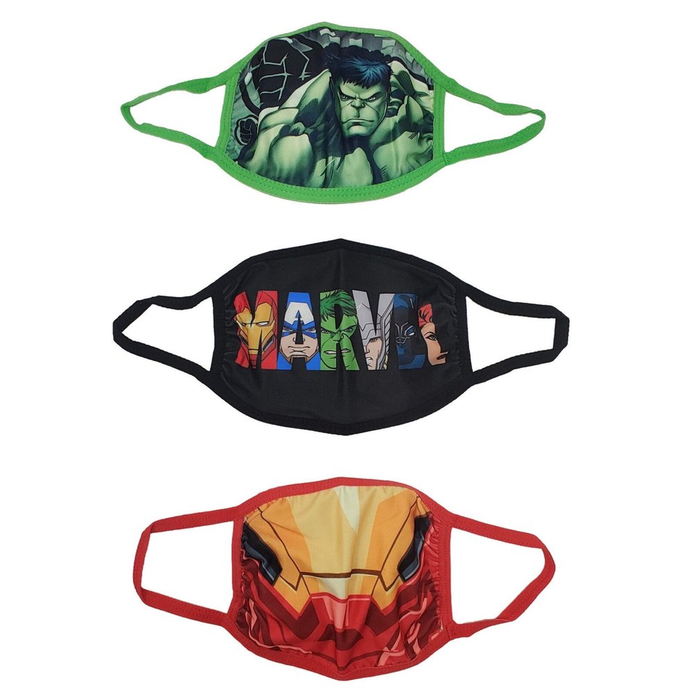 3-Pack of Kids Face Masks Marvel Avengers Team Characters