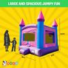 Crossover Pink Castle Inflatable Bounce House for Kids and Toddlers, 13 x 12 x 14.5 Foot Bouncy Jump Castle, Commercial-Grade Vinyl, with Stakes and Storage Bag, Blower Not Included view 3