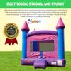 Crossover Pink Castle Inflatable Bounce House for Kids and Toddlers, 13 x 12 x 14.5 Foot Bouncy Jump Castle, Commercial-Grade Vinyl, with Stakes and Storage Bag, Blower Not Included view 4