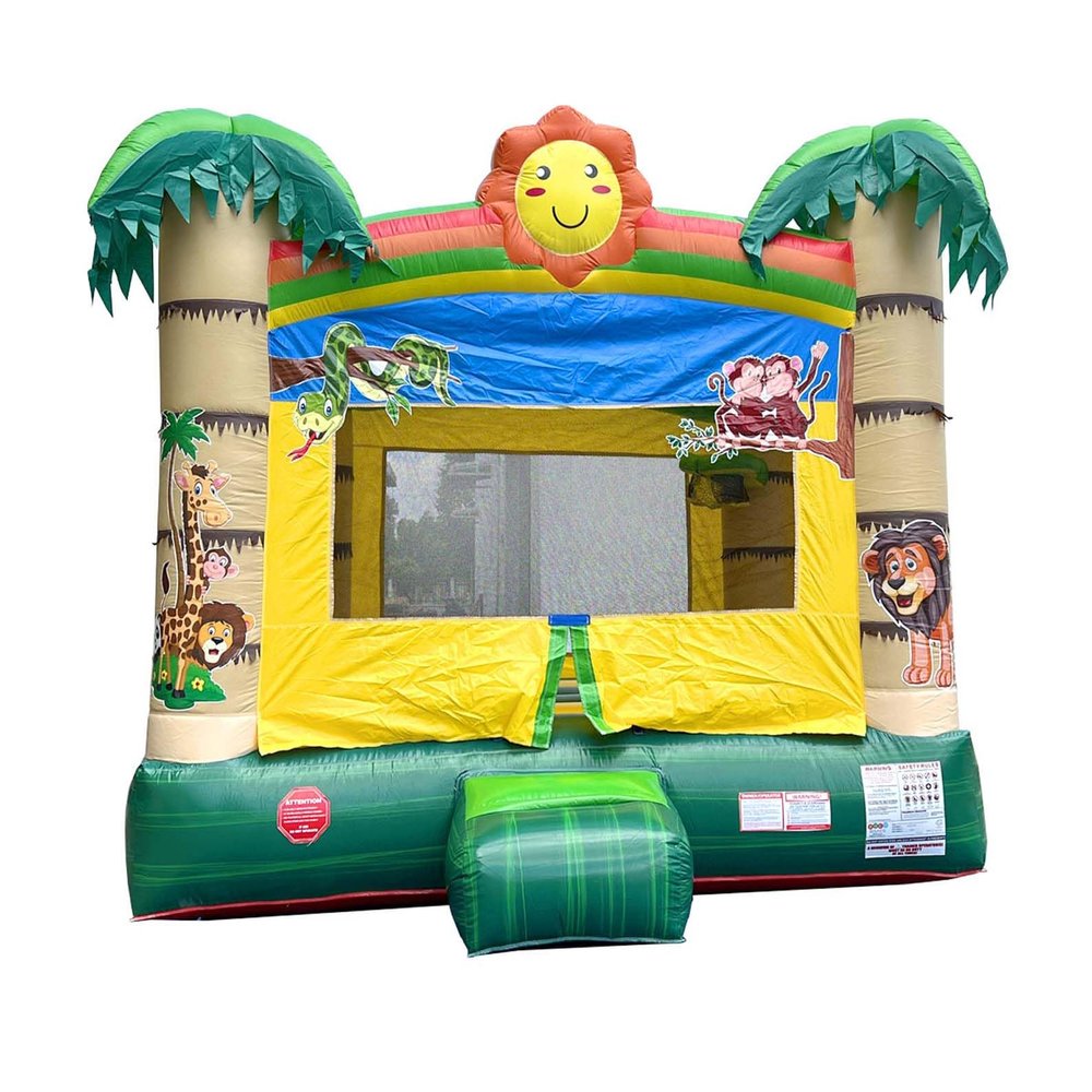 Crossover Classic Tropical Inflatable Bounce House, Bouncy Jump Castle for Kids and Toddlers, Outdoor Birthday Party Jumping Bouncer, Commercial-Grade, Without Blower, 13 x 12 x 14.5 Ft
