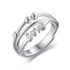 LELOUCHY Anxiety Rings for Women Men Unisex Adjustable Fidget Love Rings for Anxiety Stress Worry Spinning Bead Rings view 1