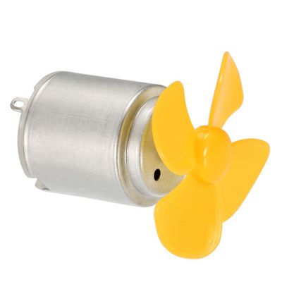 Ruilogod 1Set DC3v 0.11A 8000RPM+/-10% Motor with 40mm Dia 4 Vanes Yellow Propeller (id: dc5 f92 d68 8d9 9e6