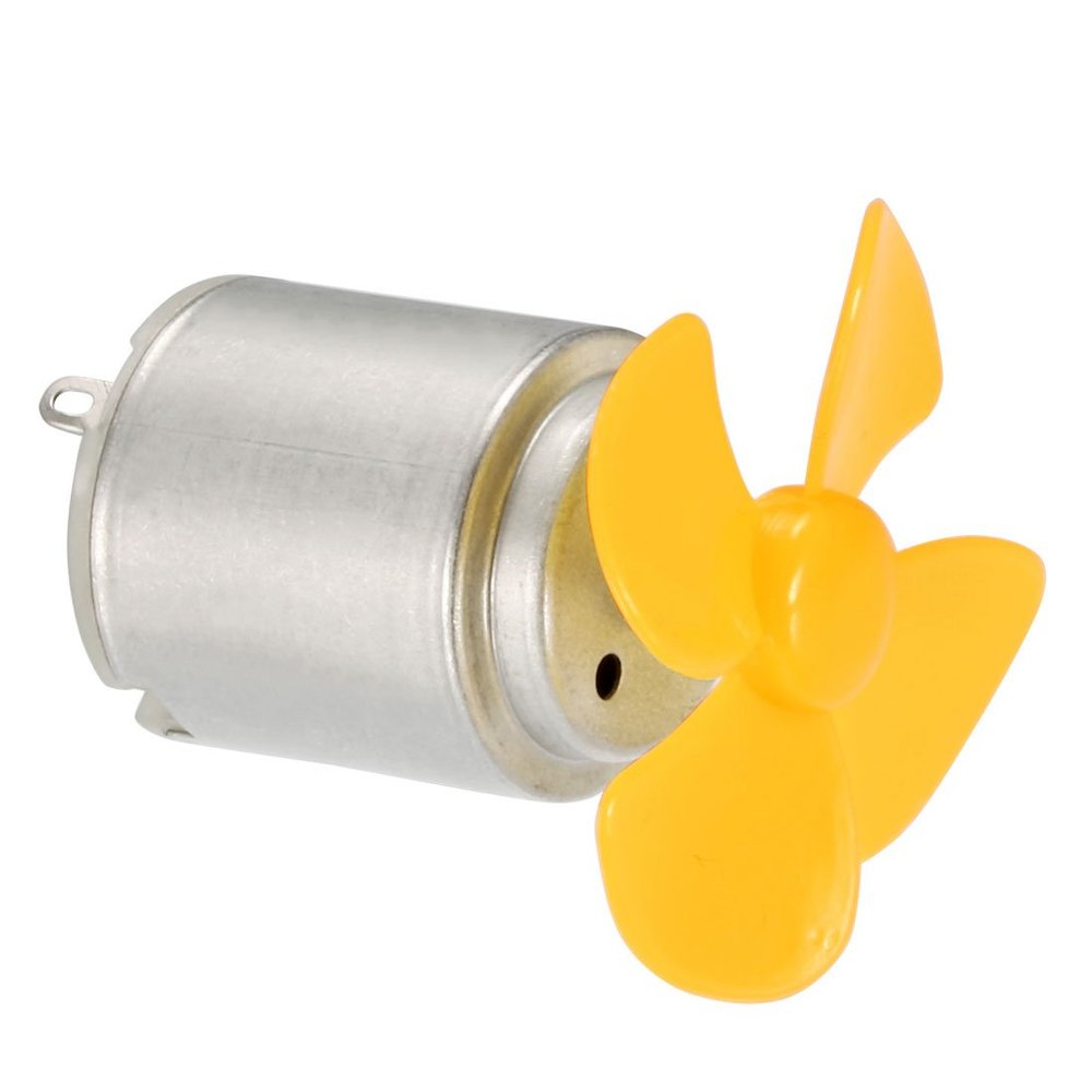 Ruilogod 1Set DC3v 0.11A 8000RPM+/-10% Motor with 40mm Dia 4 Vanes Yellow Propeller (id: dc5 f92 d68 8d9 9e6