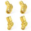 Superbat FPV Drone Goggles Antenna Adapter SMA to RP-SMA 45 Degree Adapter Connector Kit 4-Pack for FPV Antenna Race/Quadcopter Fatshark Goggles WiFi Antenna Extension Cable view 1