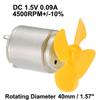 Ruilogod DC 1.5V 0.09A 4500RPM+/-10% Motor 4 Vanes 40mm Rotating Dia Propeller Yellow for RC Aircraft (id: 174 a02 be2 8b7 830 view 2