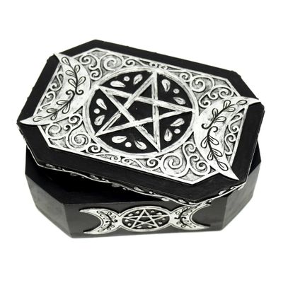 Big Pentagram Tarot Box, Wooden Tarot Cards Box