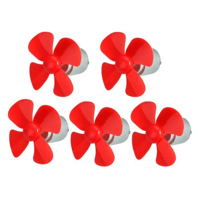 Ruilogod 5pcs DC 3V 0.18A 8000(+/-10%) RPM Motor w 4 Vanes Red 56mm Rotating Dia Propeller (id: c5d 956 eb6 88d e06