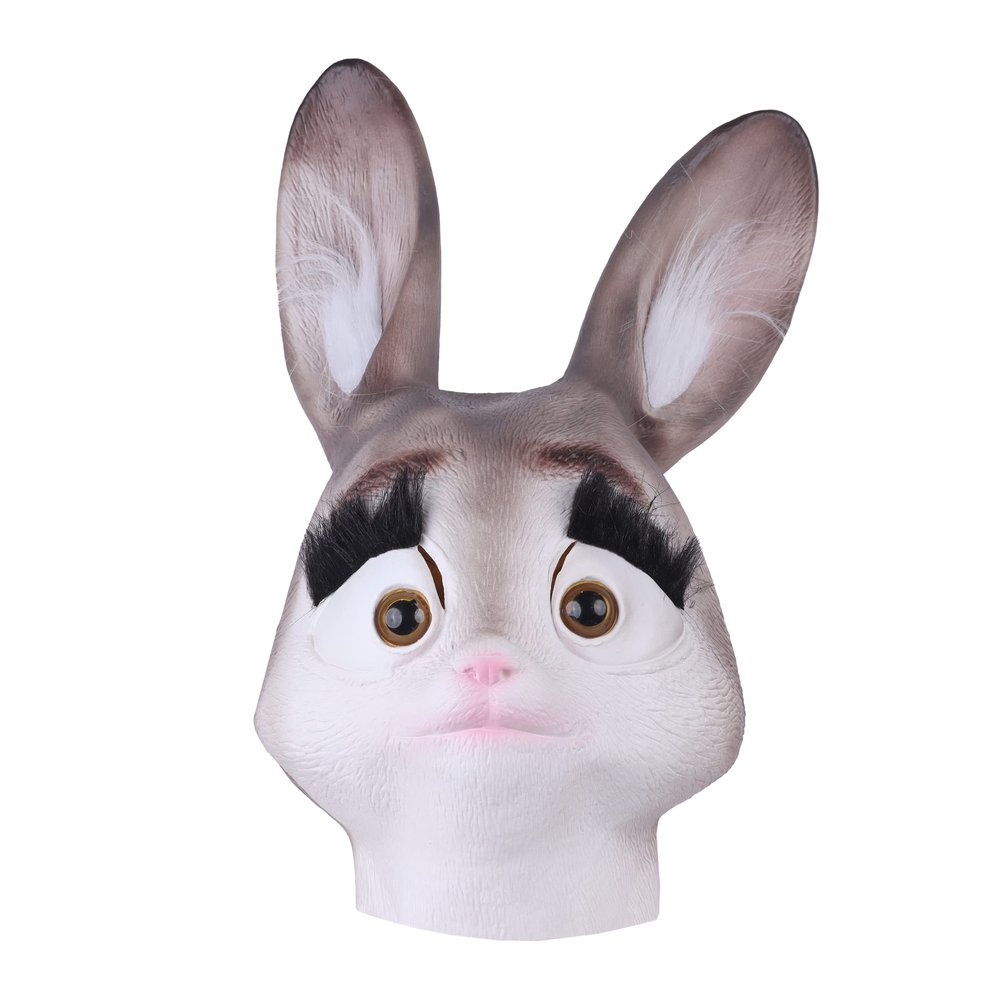 SandT Collection Bunny Head Latex Mask Dress Up Halloween Costume Party Mask Cosplay