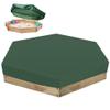 Waterproof Sandbox Cover Hexagon Oxford Cloth Green Anti UV Sandbox Protection Cover Pool Cover for Sandpit Toys Swimming Pool and Furniture (55 x 43inch) view 1