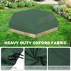 Waterproof Sandbox Cover Hexagon Oxford Cloth Green Anti UV Sandbox Protection Cover Pool Cover for Sandpit Toys Swimming Pool and Furniture (55 x 43inch) view 3