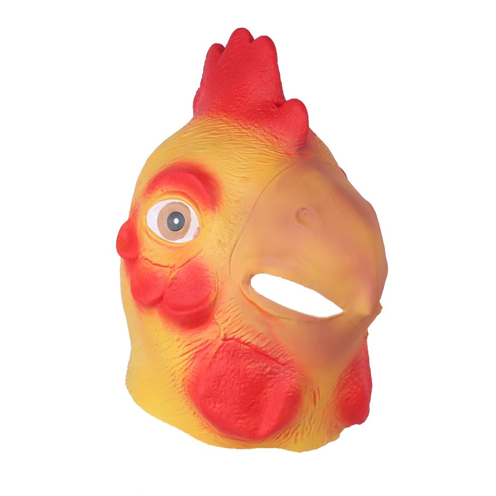 SandT Collection Rooster Head Latex Mask Dress Up Halloween Costume Party Mask Cosplay