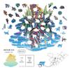 LittleFox Wooden Jigsaw Puzzles Set, Unique Animal Shape, Set with Wall Mounting Kits for Decoration, 11.9 x13 in, 206 pcs, Best Gift for Teens and Adults (Cat Tiger) view 2