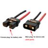 1Pair Male Female QS10-S Plug with 10cm 6AWG Silicone Cable 180A Large Current Anti-Spark Adapter Connector Wire for RC Car UAV Drone Parts view 4