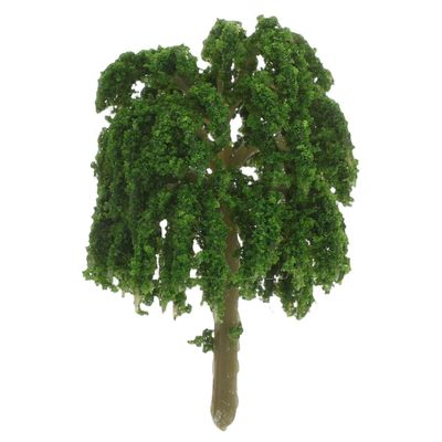 FOMIYES Artificial Mini Tree Weeping Willow Small Plastic Plant Miniature Garden Landscaping Decor for House Model Diorama Accessories