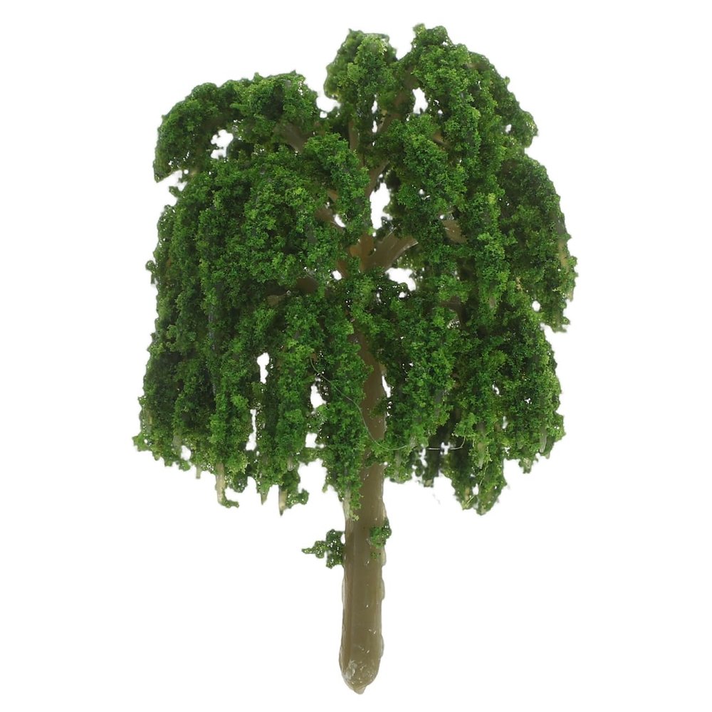 FOMIYES Artificial Mini Tree Weeping Willow Small Plastic Plant Miniature Garden Landscaping Decor for House Model Diorama Accessories