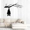 Vinyl Wall Decal Kids Room Halloween Bat On Tree Branch Scary Stickers Mural Large Decor (g6828) Black view 1