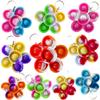 HOZKEAP 10 Packs Bulk Flowers Fidget Mini pop Keychain Rainbow Toy for Friend Birthday Party Favors Children Kids summer Students Small Prize Gift view 1