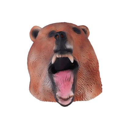 SandT Collection Brown Bear Head Latex Mask Dress Up Halloween Costume Party Mask Cosplay