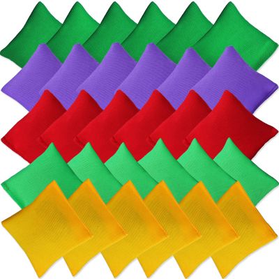 30 Nylon Bean Bags - Mini Colorful Cornhole Beanbags for Tossing Family Games