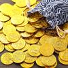Chivao 300 Pcs Gold Coins Plastic Treasure Pirate Coins Fake Toy Carnival St. Patrick's Day Party Favors Pirate Party Decoration Birthday Adventure Themed Supplies view 3