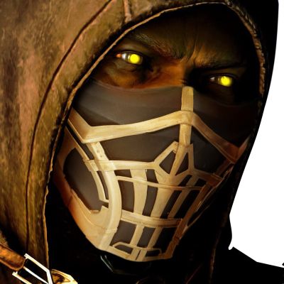 VZQI Kombat Mask Scorpion Mask Halloween Game Cosplay Costume Mens