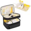 BAFASO Breast Pump Bag (Compatible with Medela Pump in Style) with a Waterproof Pump Parts Pad, Carrying Case for Medela Pump in Style and Extra Parts (Patent Pending), Black view 1