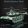 Bvrorere RC Tank, US M1A2 Abrams Army Tank Toy, 2.4GHz Remote Control Military Vehicles with Realistic Sounds & IR Battle, RC Army Toys for Boys Kids & Adults view 2