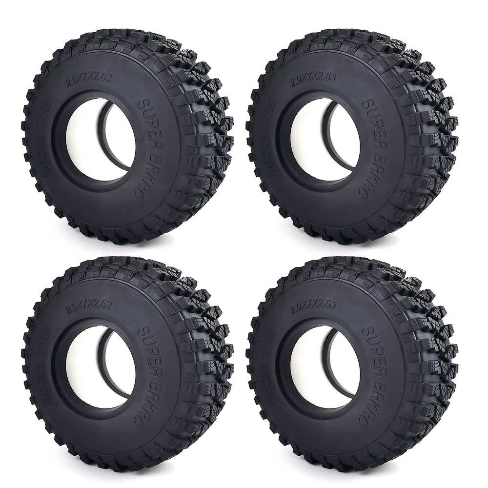 RC 2.9 Tires Rock Terrain Wheel Tires for 1/6 RC Rock Crawler Car Axial SCX6 JLU AXI05000 Upgrade Parts, 4PCS