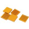 Ruilogod 5 Pcs Gold Tone Aluminum Radiator Heat Sink Heatsink 22mm x 22mm x 5mm (id: c01 02b bc0 d6f ac8 view 1