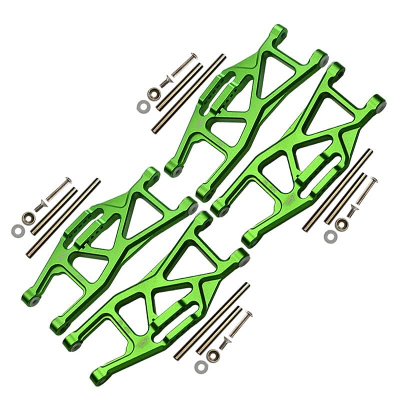 Aluminum Front And Rear Lower Arms For Traxxas 1/10 Maxx With WideMAXX Monster Truck 89086-4 - 28Pc Set Green